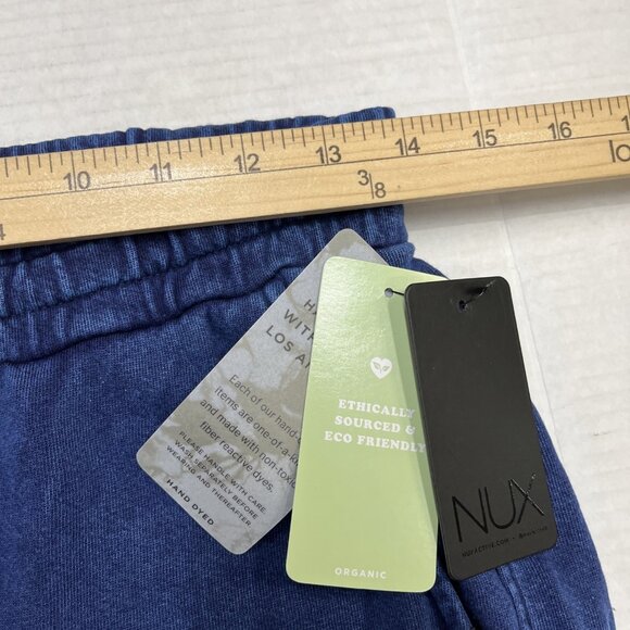 NUX Pants Womens S Terry Bootcut Blue Stone Pull On Bamboo Cotton Blend Lounge - Picture 13 of 14